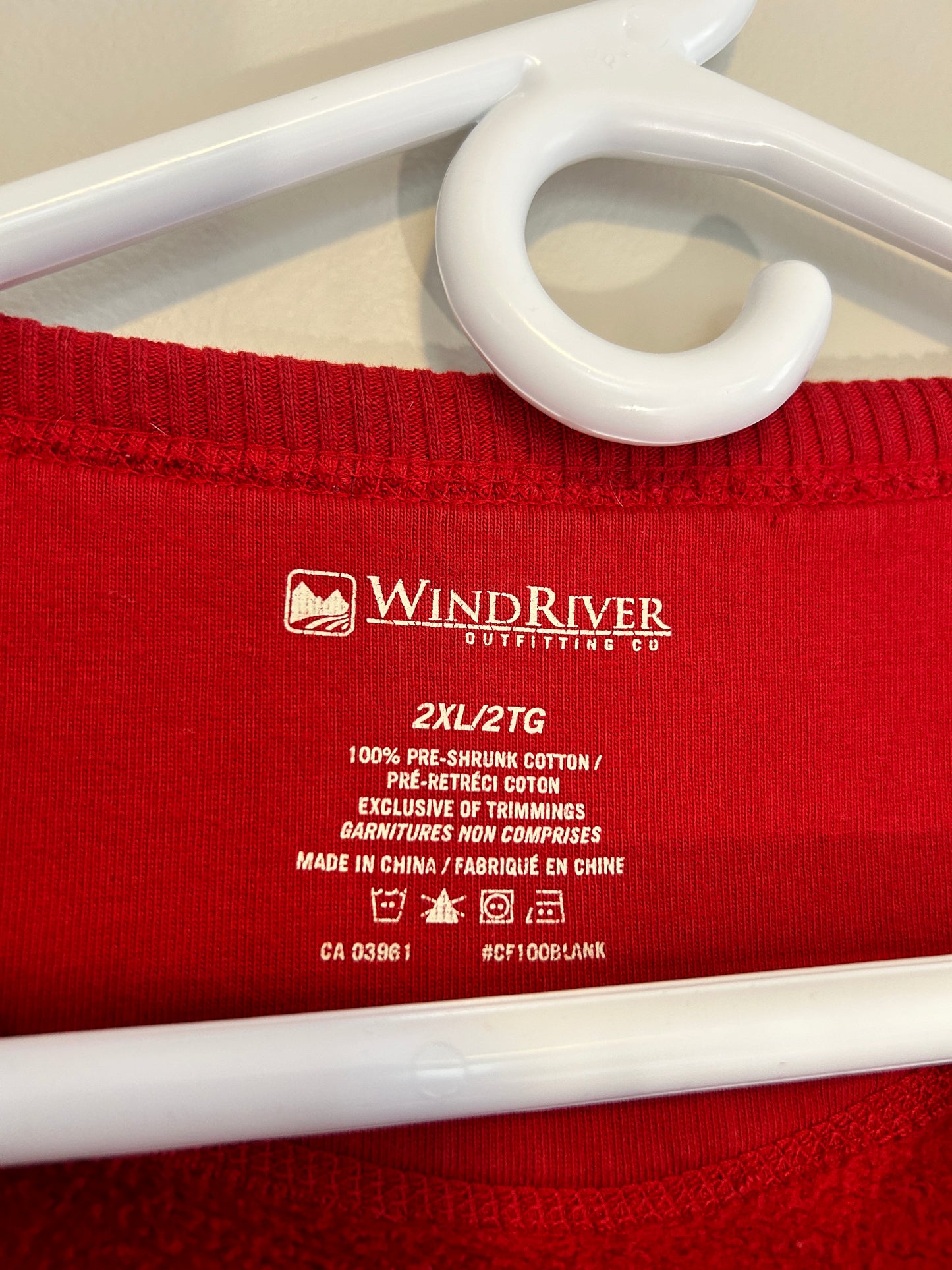 Red Wind River Blank Crewneck (2XL)