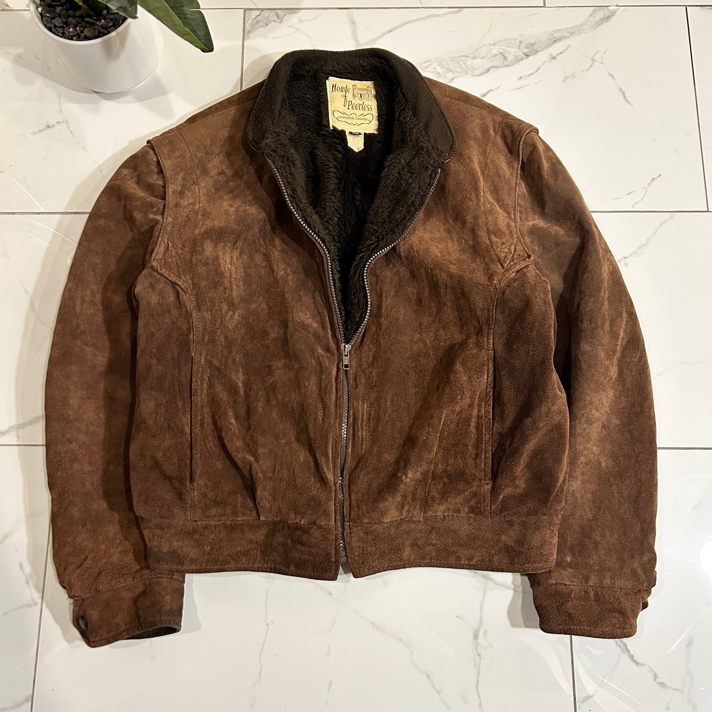 Vintage House of Peerless Fur Lined Jacket (fits M)