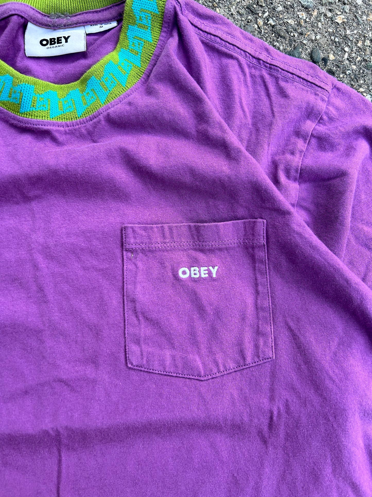Obey Collar Design Tee (M)