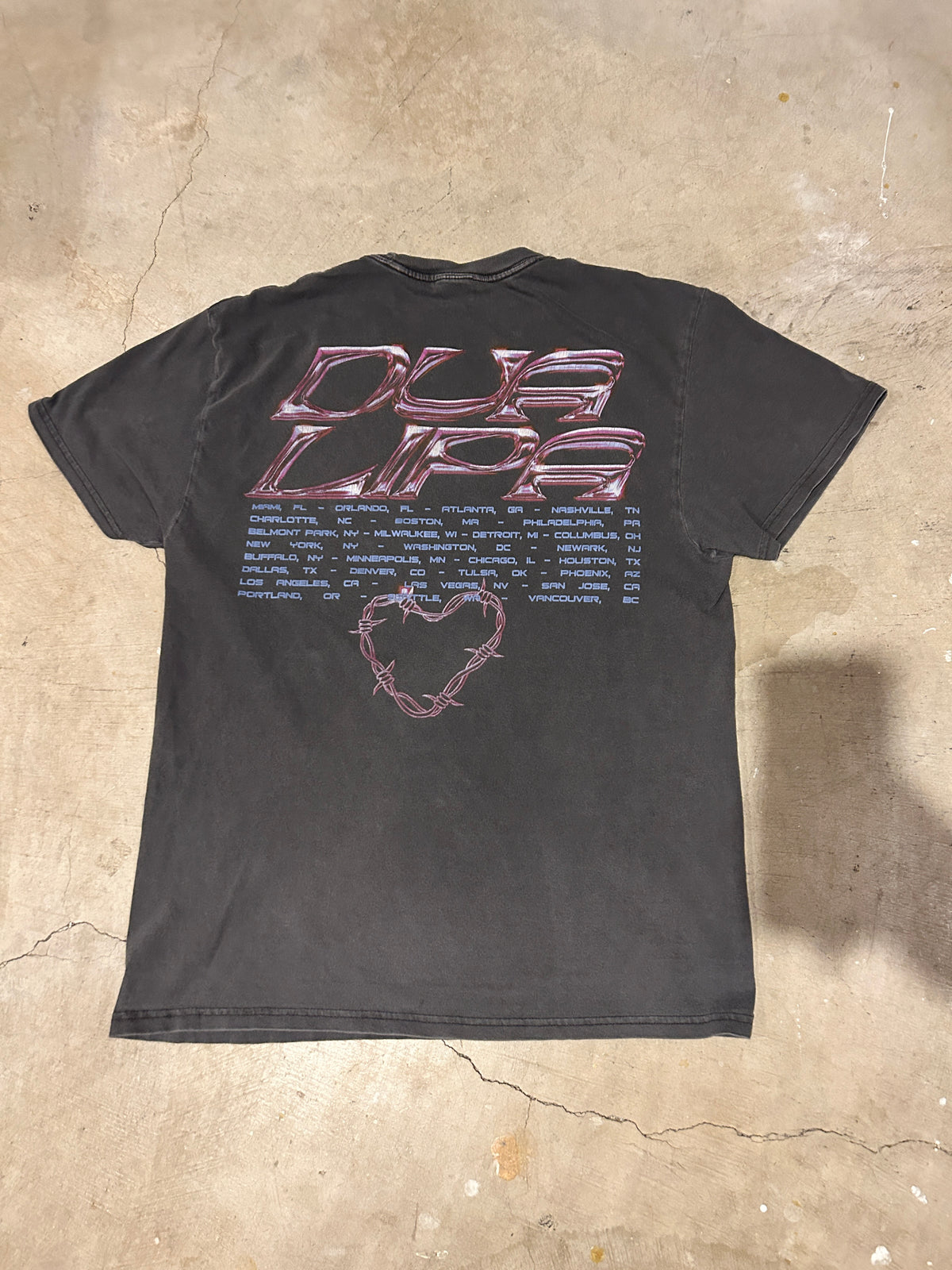 Y2K Style Dua Lipa Tour Tee (M)