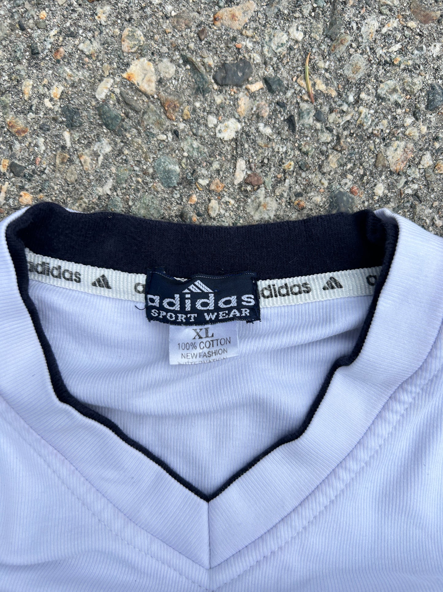 Vintage Adidas Heavyweight V neck Tee (XL)