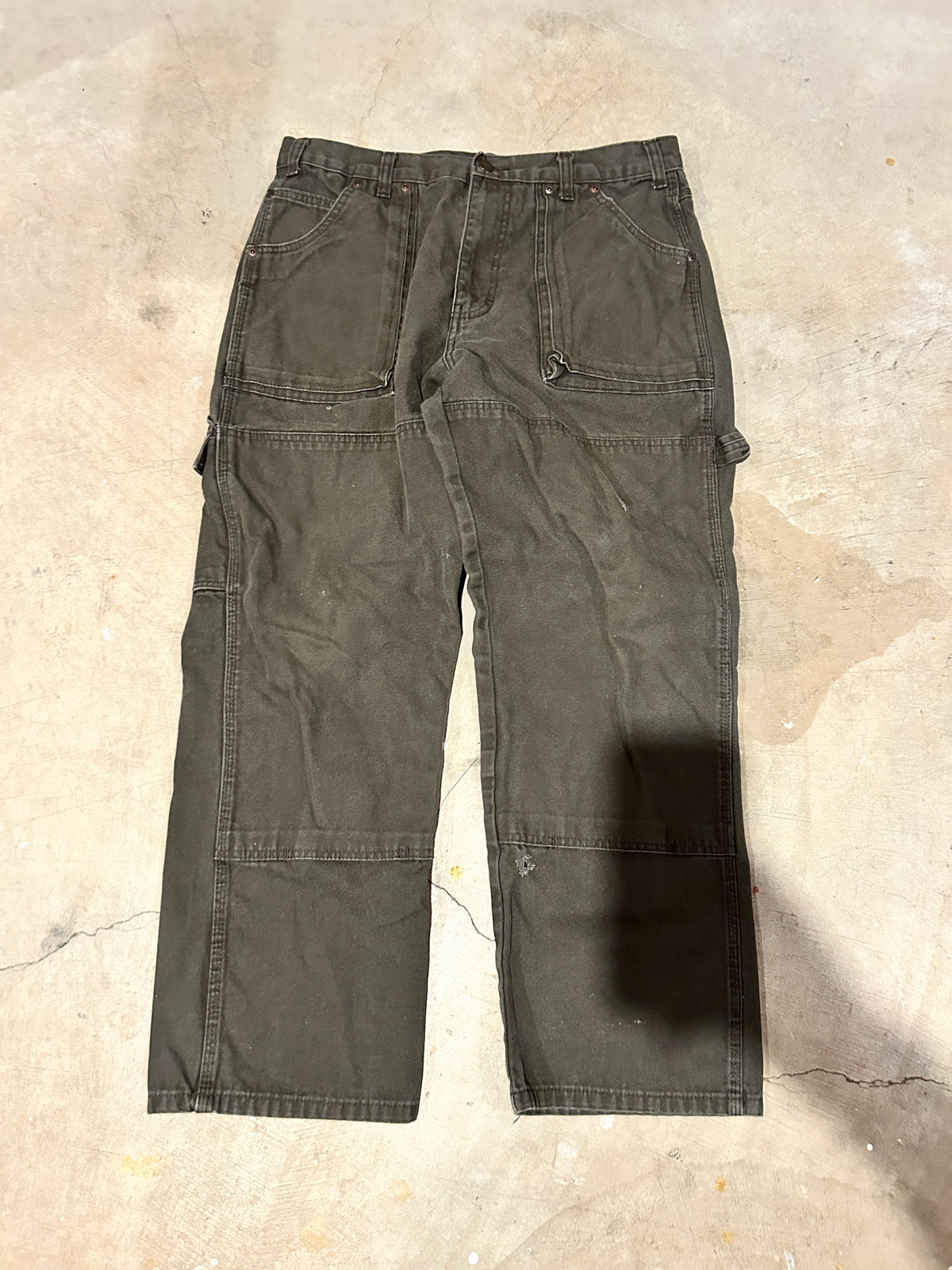 Olive Green Dickies Cargo Carpenter Pants (36x30)