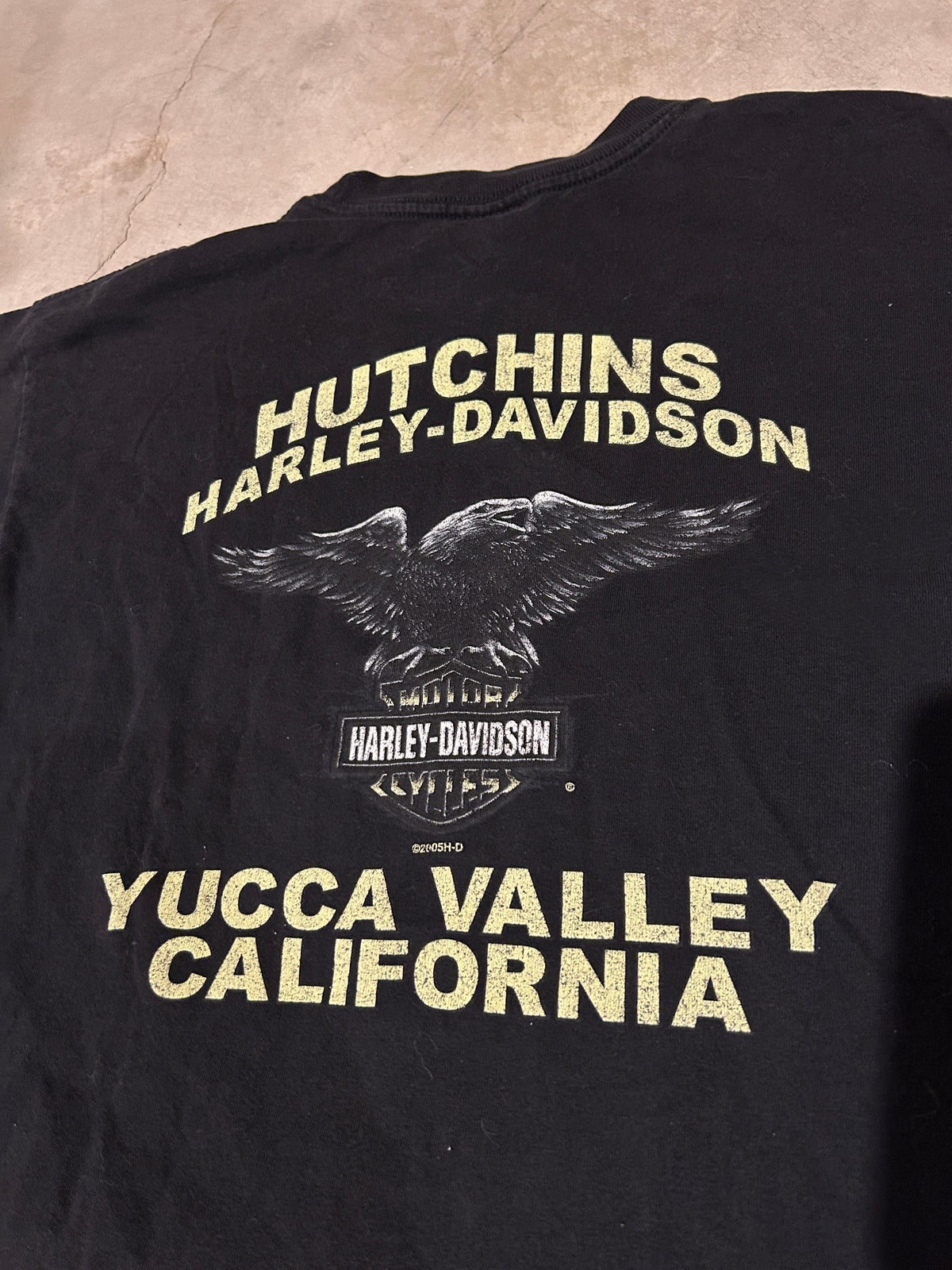 Vintage Black Harley Davidson Yucca Valley Tee (XL)