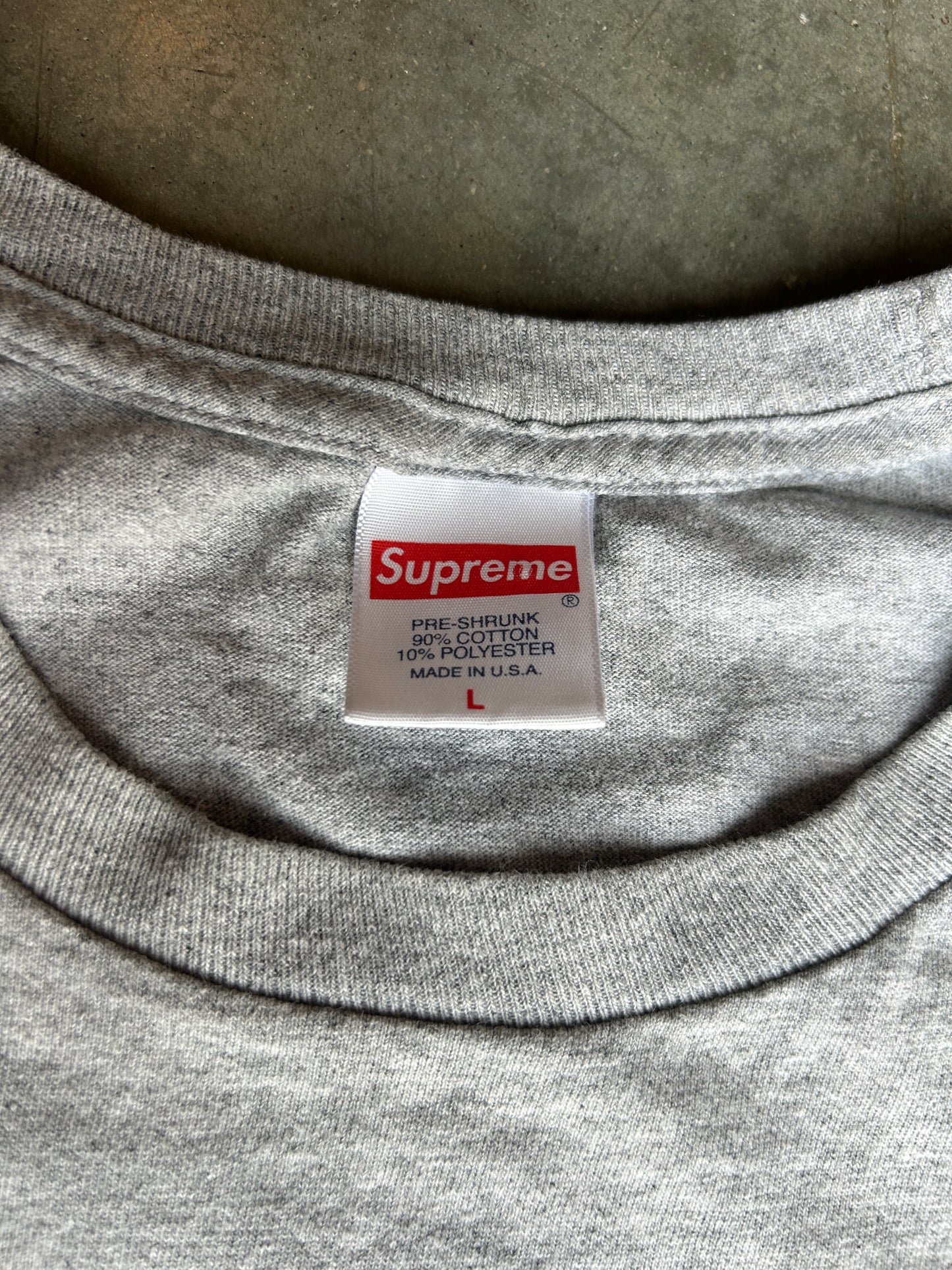 Supreme New York SS23 Heather Grey Tee (L)