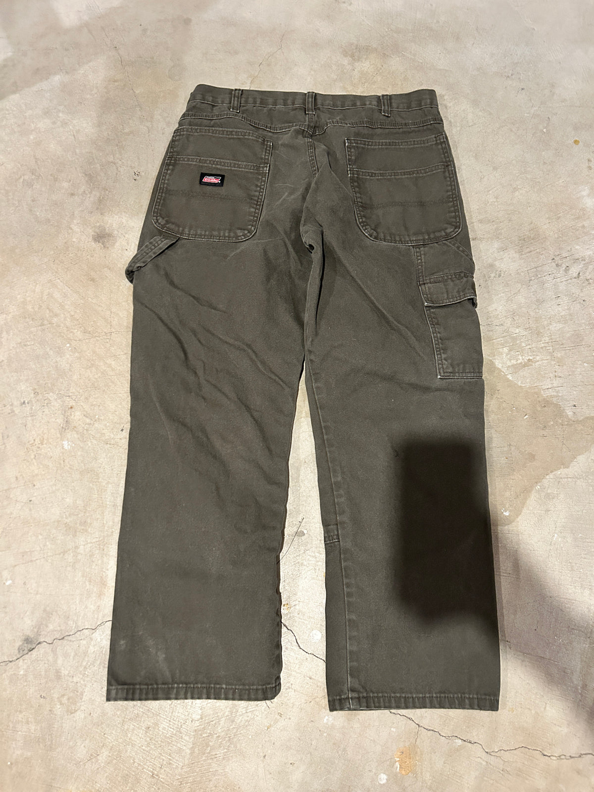 Olive Green Dickies Cargo Carpenter Pants (36x30)