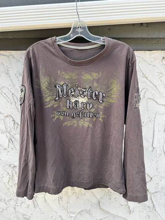 Y2K Meister Brown LS Shirt (L)