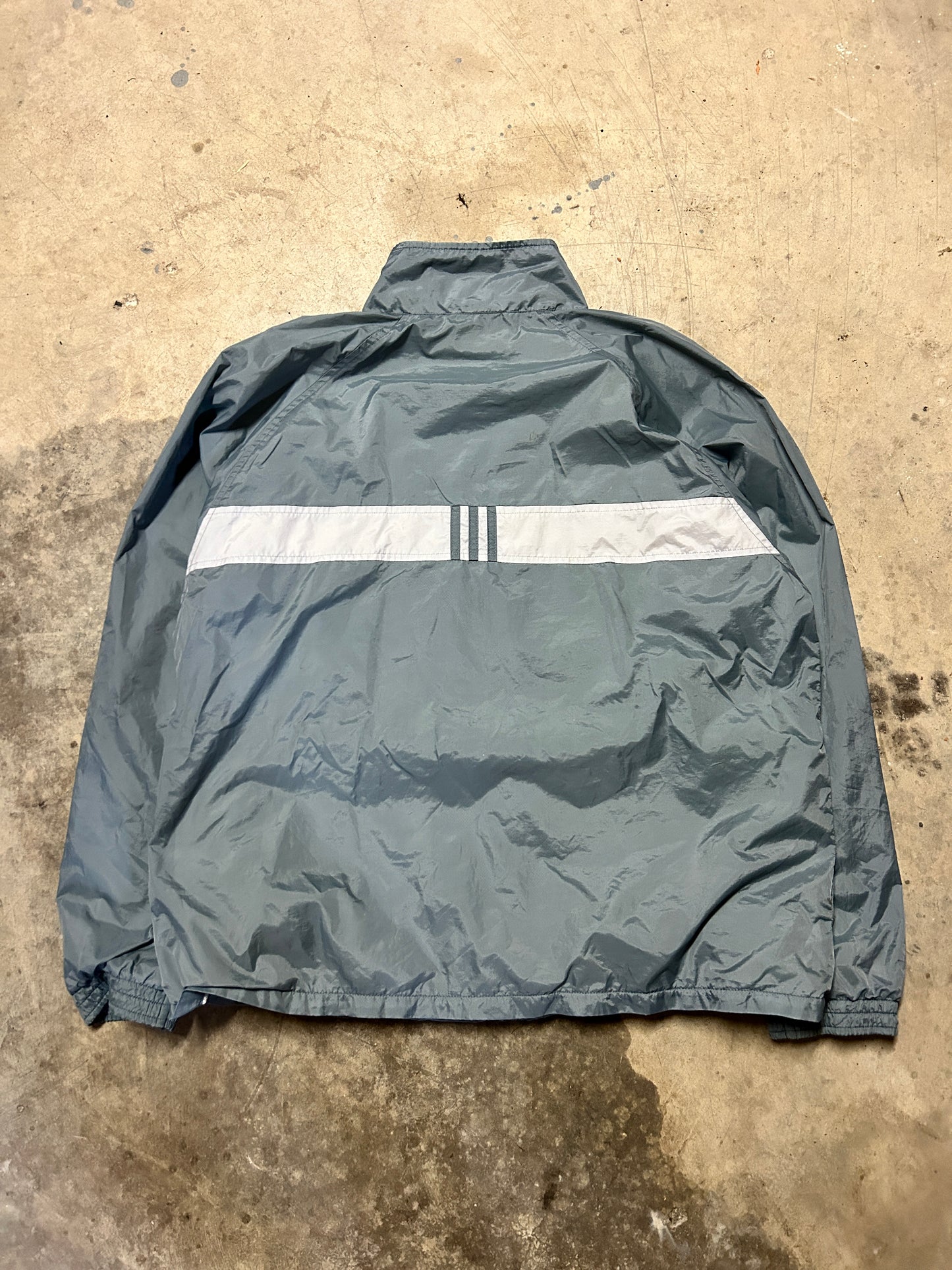 Vintage Grey Adidas Windbreaker (L)