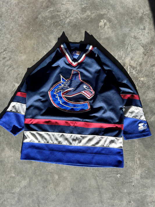 Vintage Starter Vancouver Canucks Blank Jersey (M)