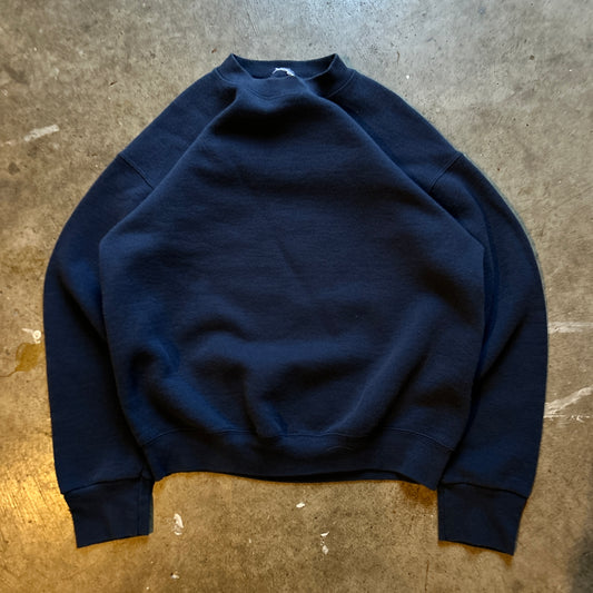 Vintage Navy Fruit of the Loom Blank Crewneck (M)