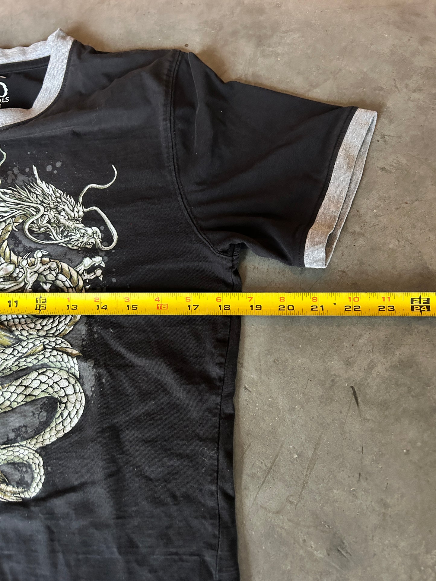Y2K Style Dragon Ringer Tee (S)