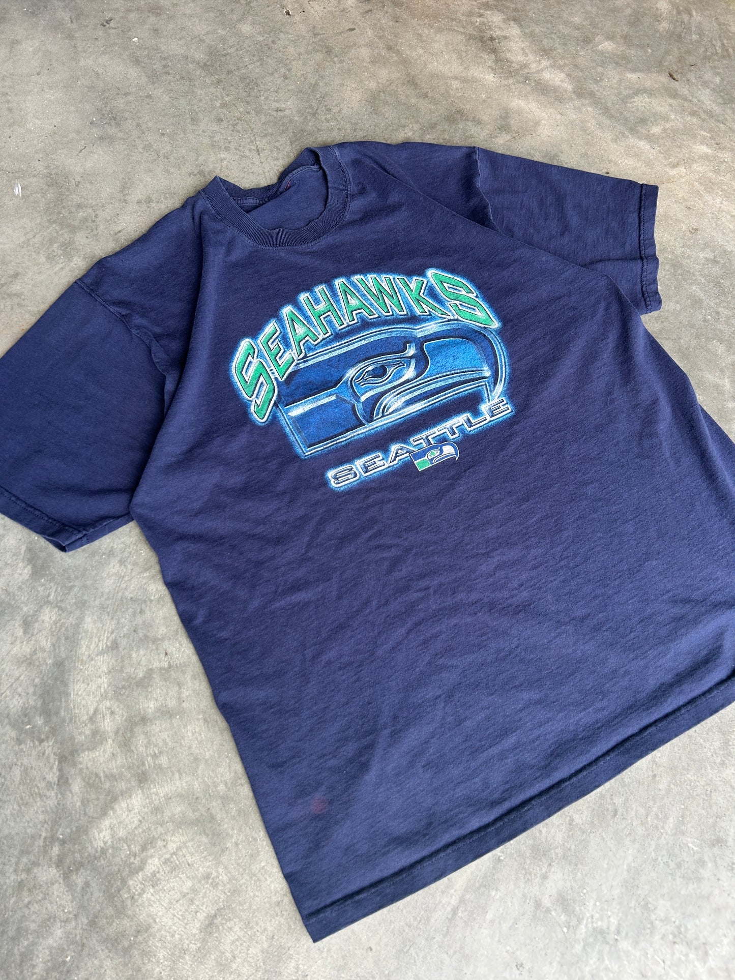 Seattle Seahawks Throwback Logo Heavyweight Tee (XL)