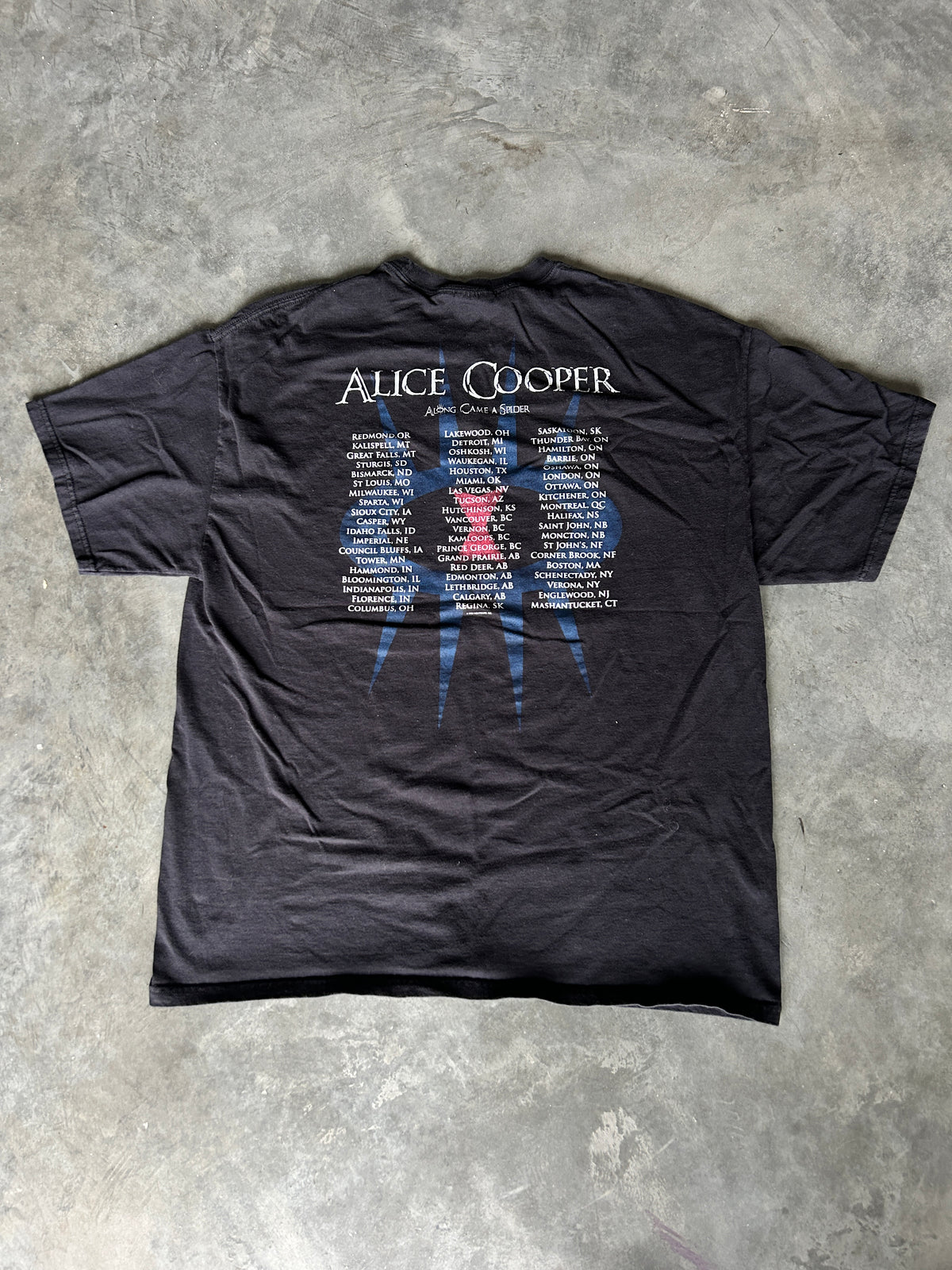 2008 Alice Cooper Along Came a Spider Tour Tee (XL)