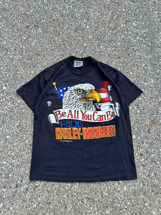 Vintage 1987 Single Stitch Harley Tee (M)