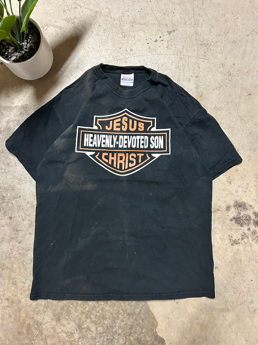 Vintage Jesus Harley Davidson Parody Tee (L)