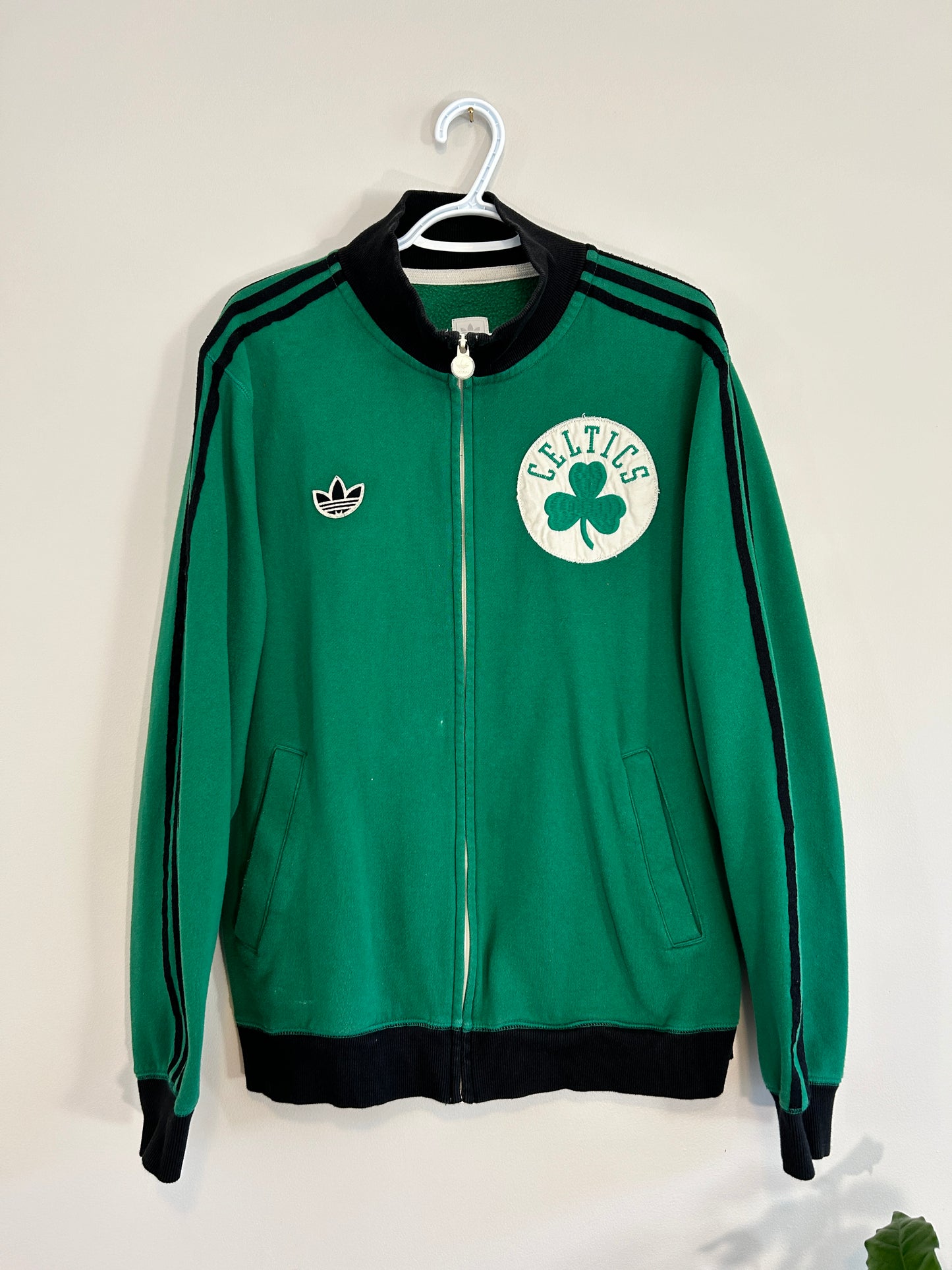 Vintage Adidas Boston Celtics Zip Sweater (L)