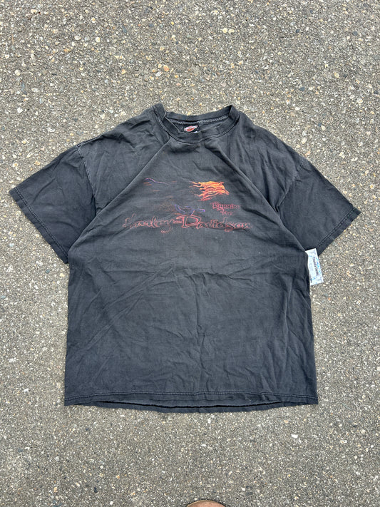 Vintage Faded Harley Wolf Tee (2XL)
