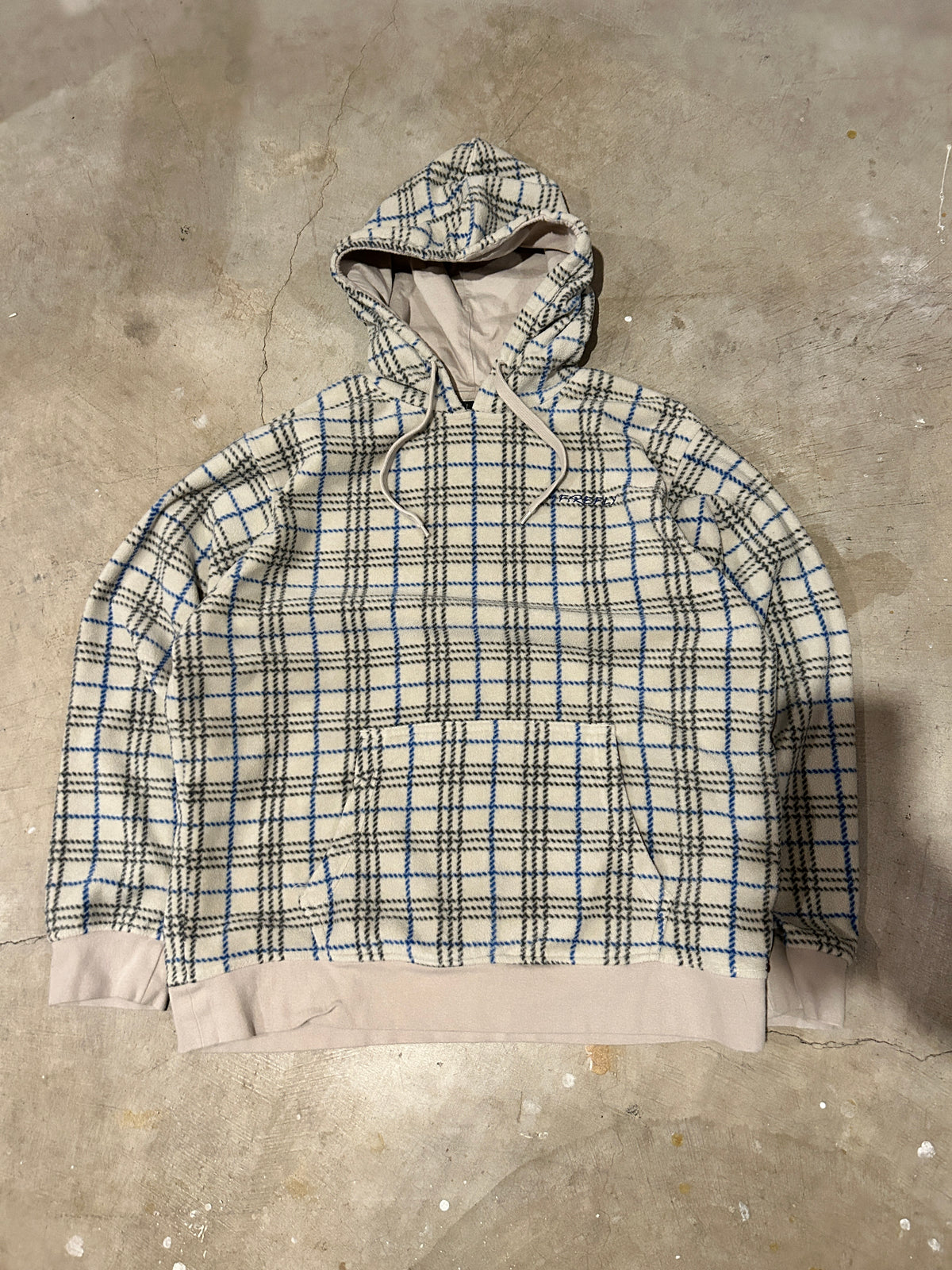 Y2K Firefly Plaid Fleece Hoodie (L)