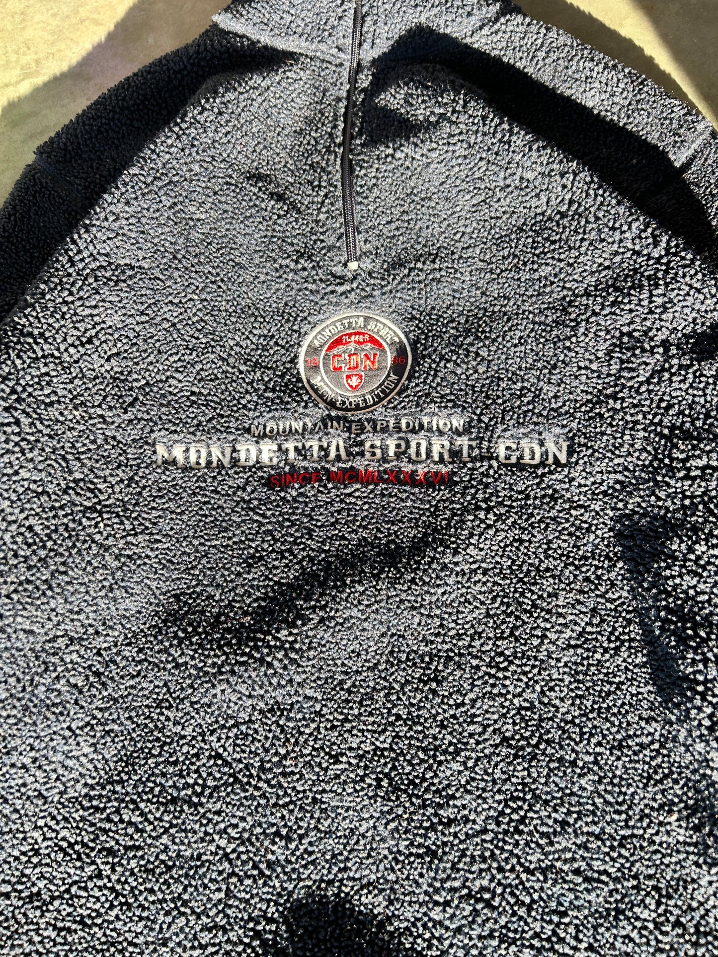 Vintage Navy Blue Mondetta Sport Chunky Fleece 1/4 Zip (S)