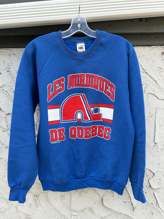 Vintage 1989 Quebec Nordiques Trench Crewneck (L)