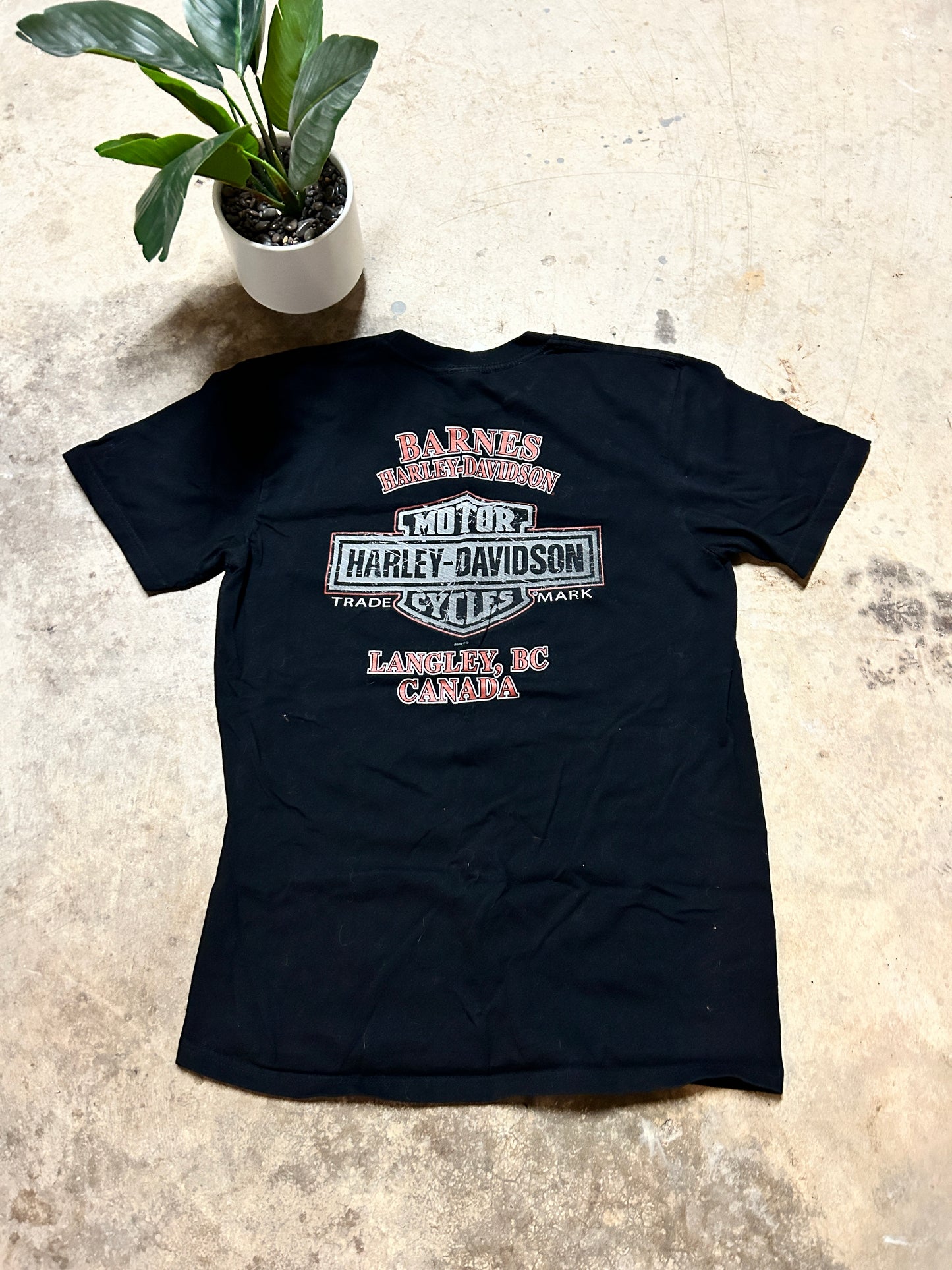 Harley Davidson Flame Spellout Tee (L)