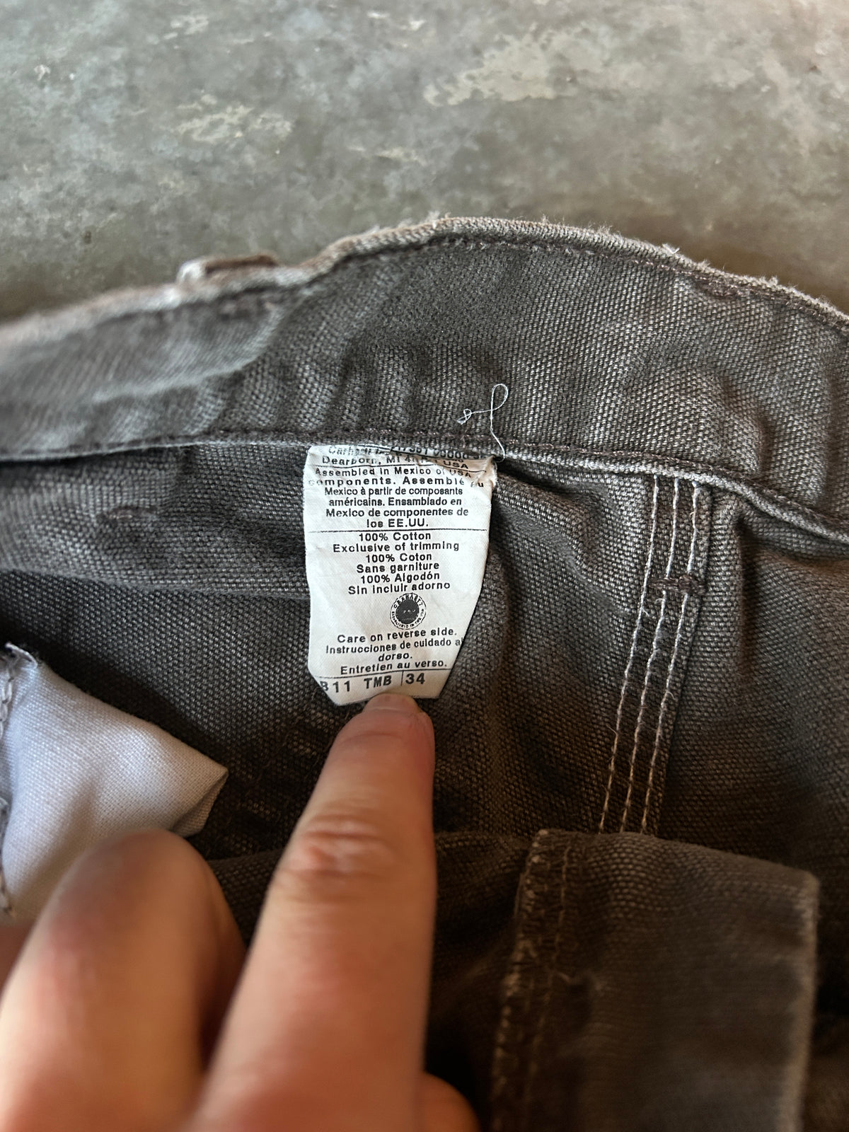 Vintage Faded Brown Carhartt Dungarees (34x30)