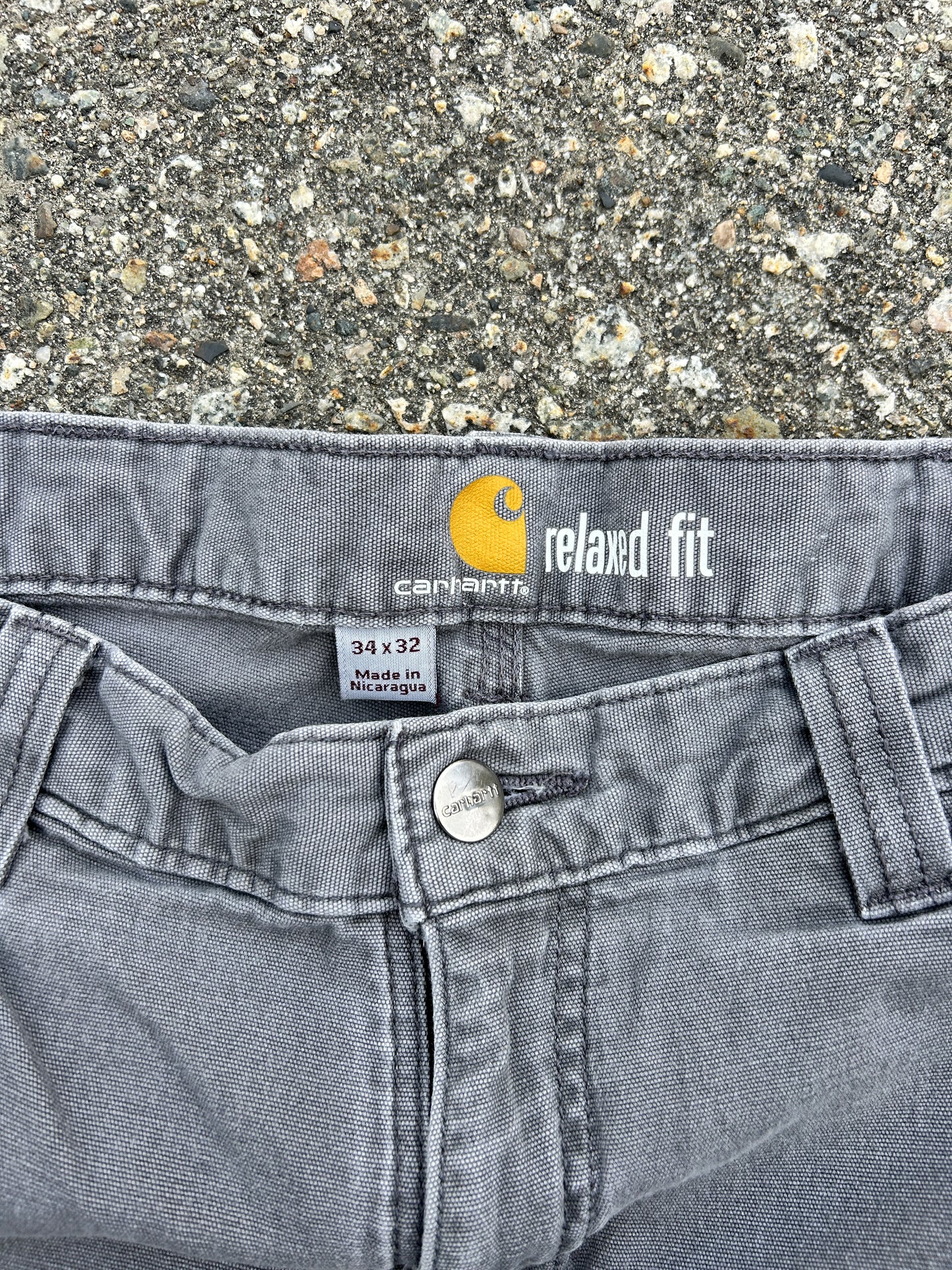 Faded Grey Carhartt Pants (34x32)