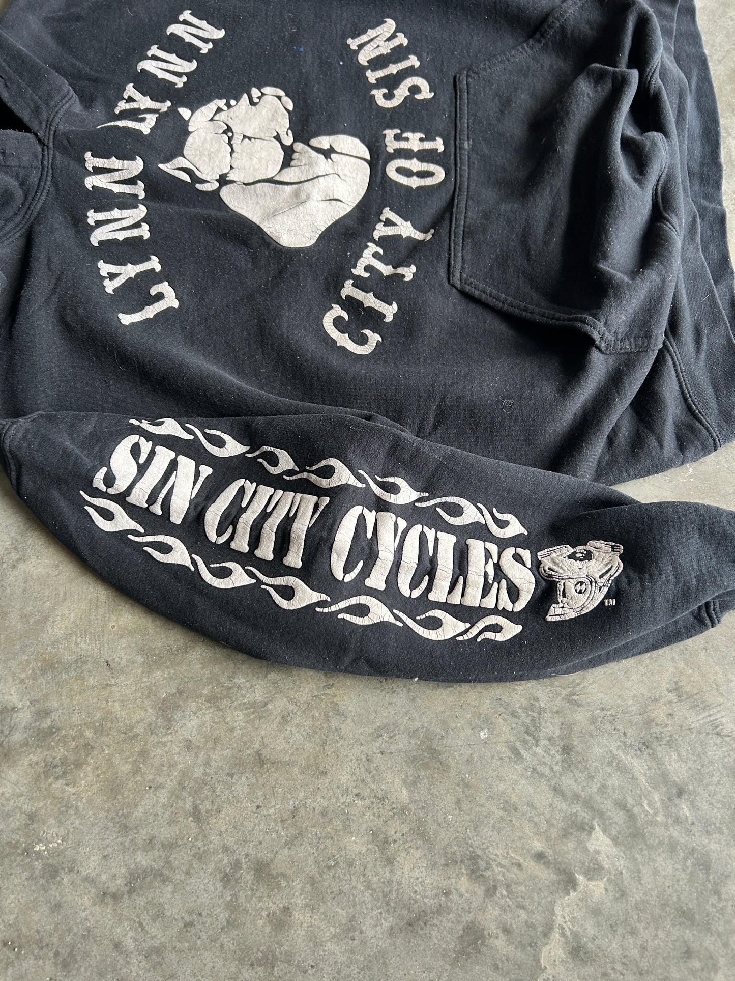 Y2K Pitbull Puffprint Hoodie (L)