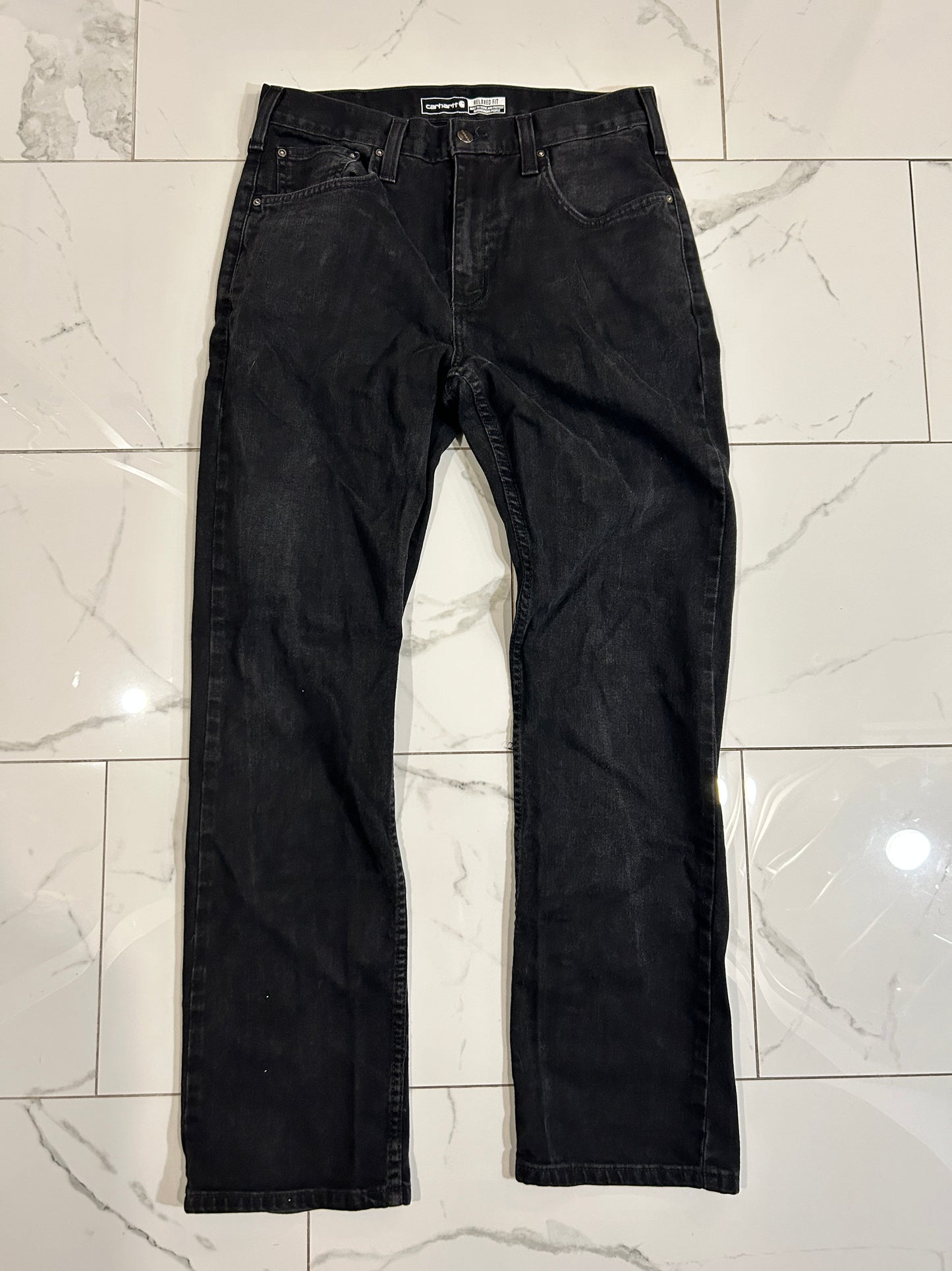 Black Carhartt Relaxed Fit Jeans (33x32)