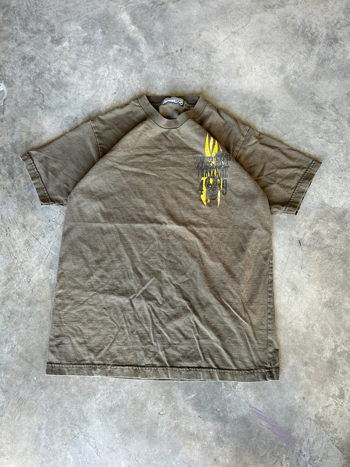 Y2K West49 Olive Green Tee (M)