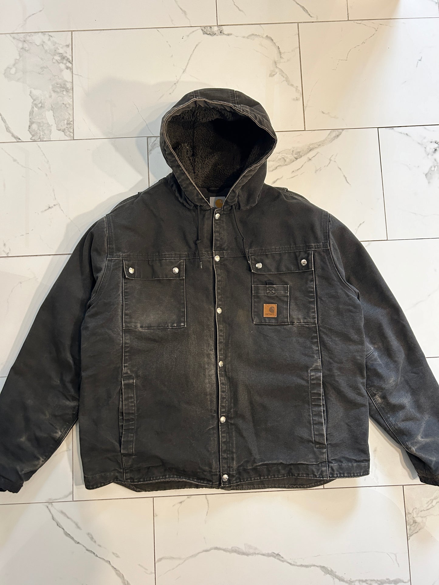 Vintage Sherpa Lined Carhartt Utility Coat (XL)