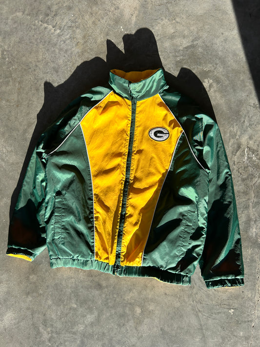 Green Bay Packers Reversible Fleece Jacket (L)