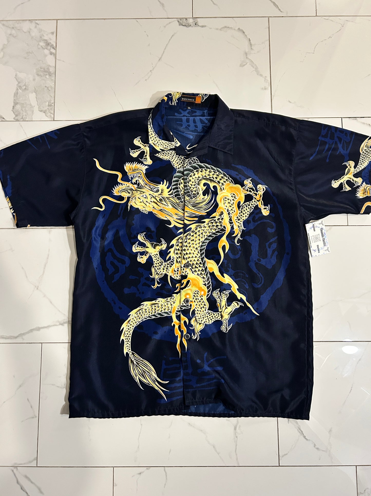 Y2K Dragon AOP Button Up Shirt (XL)