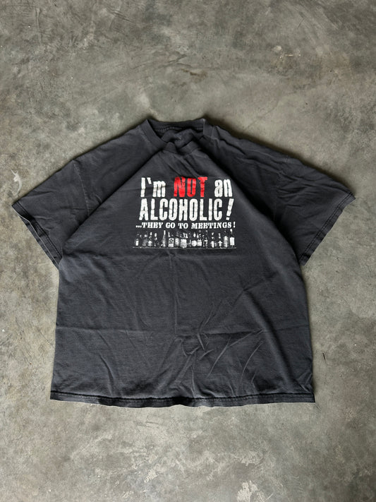 Vintage Alcoholic Humour Tee (XL)