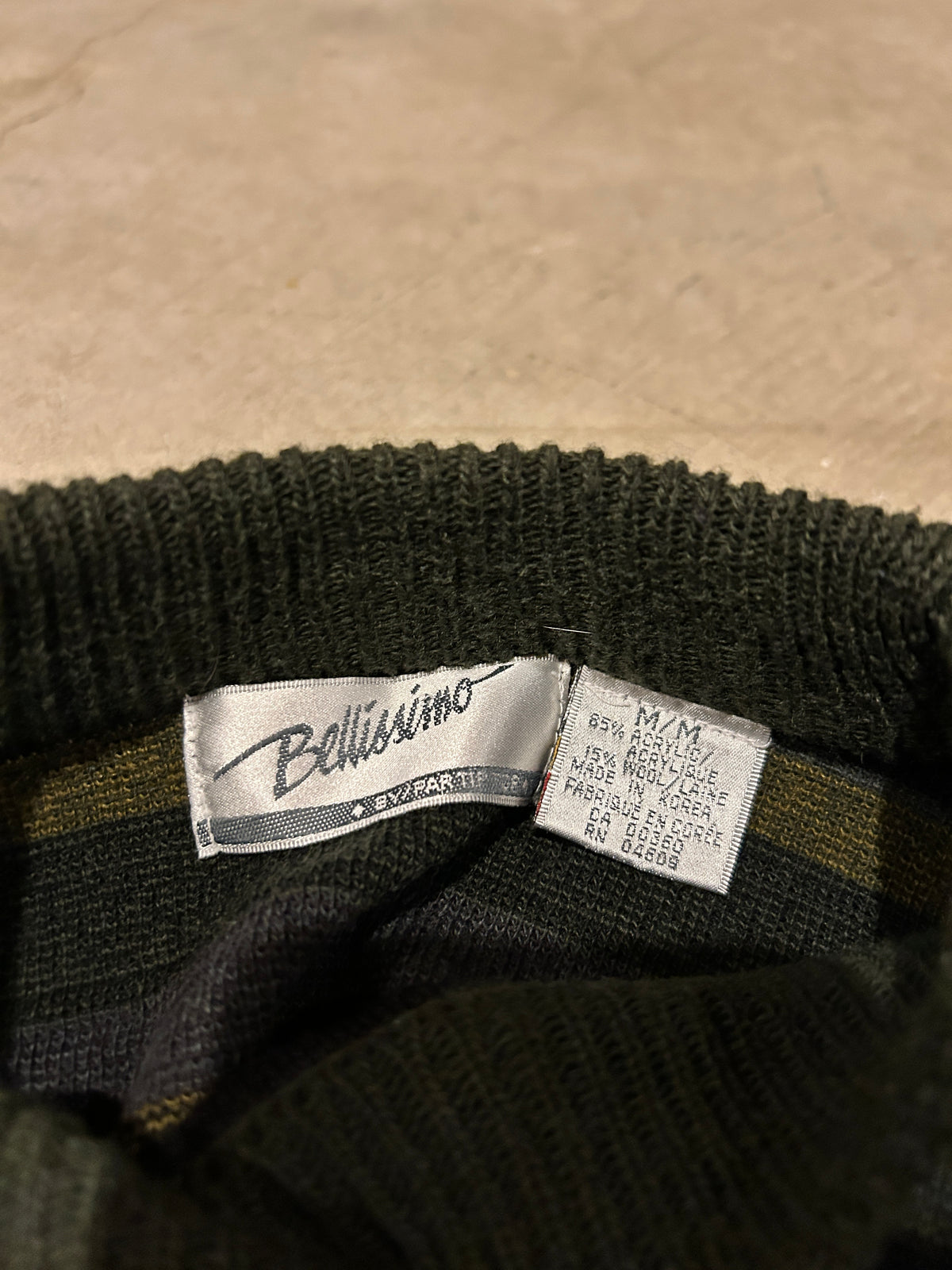 Vintage Bellissimo Patterned Knit Sweater (M)