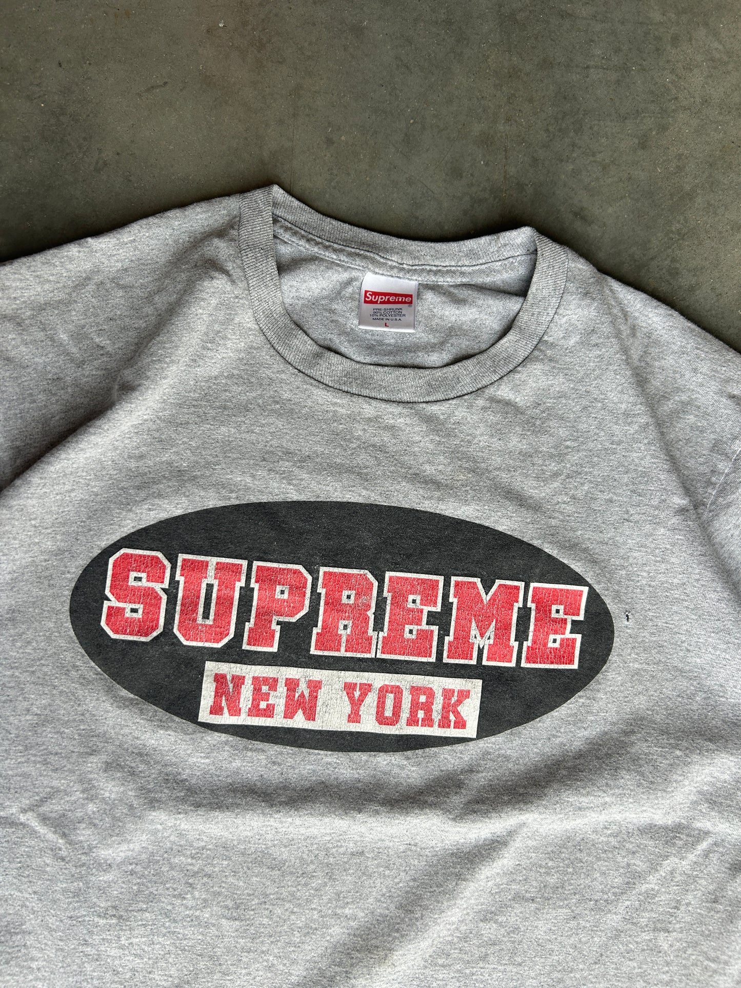 Supreme New York SS23 Heather Grey Tee (L)