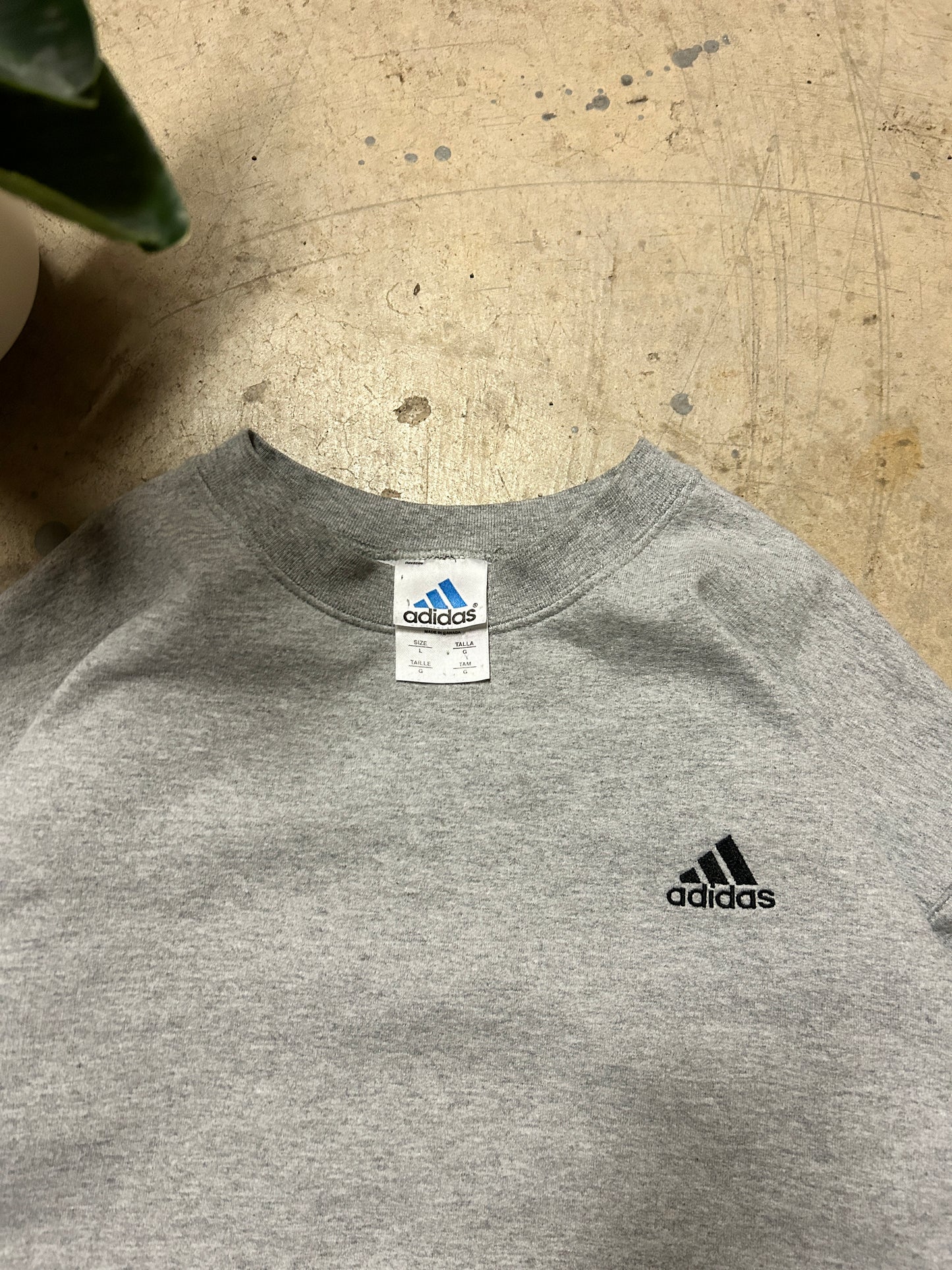 Vintage Adidas Grey Crewneck (fits XL)