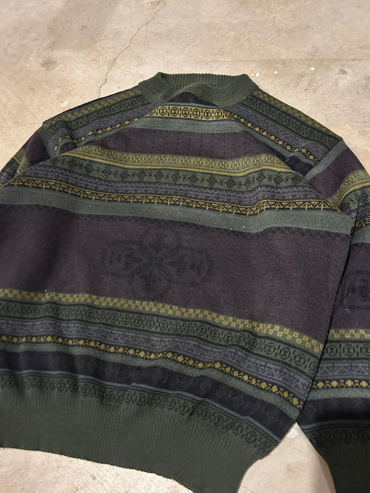 Vintage Bellissimo Patterned Knit Sweater (M)