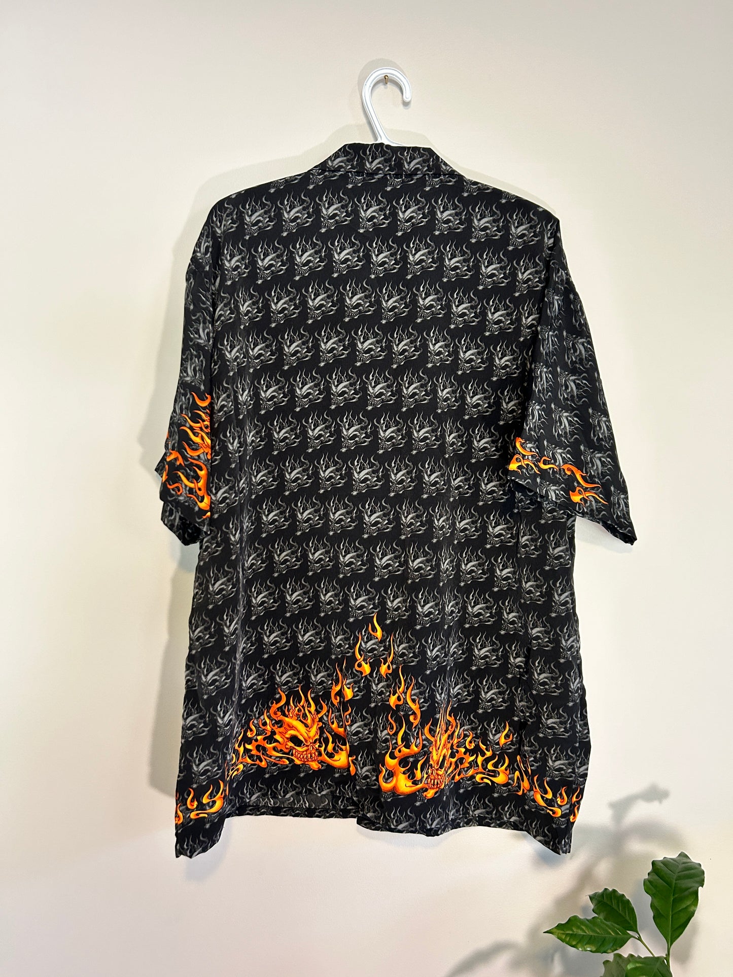 R2 Flame Skull Button Up (XL)