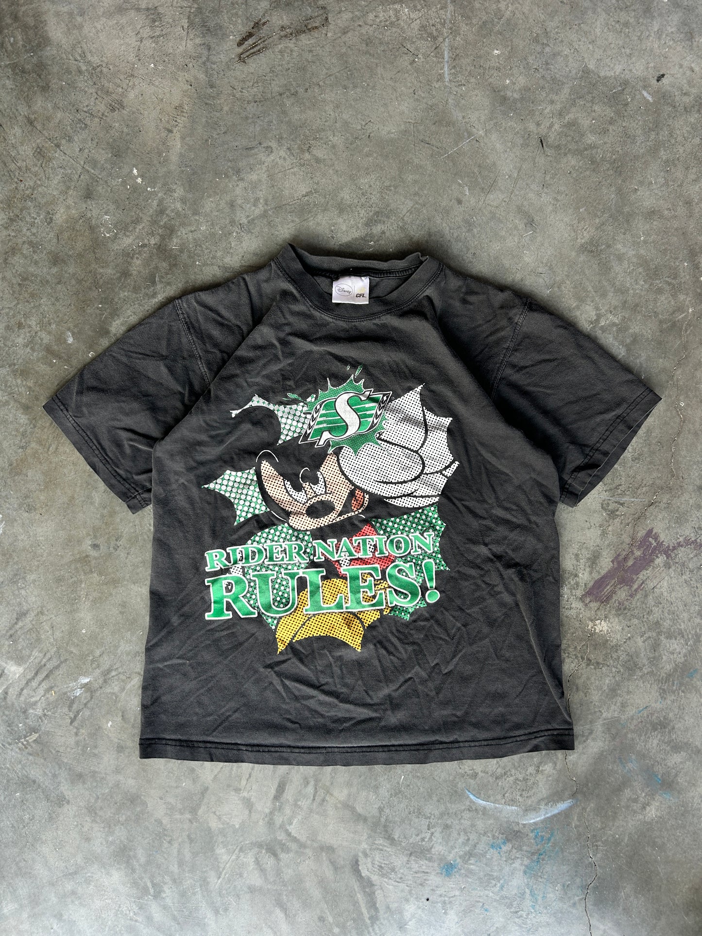 Saskatchewan Roughriders Mickey Mouse Collab Tee (S/M)