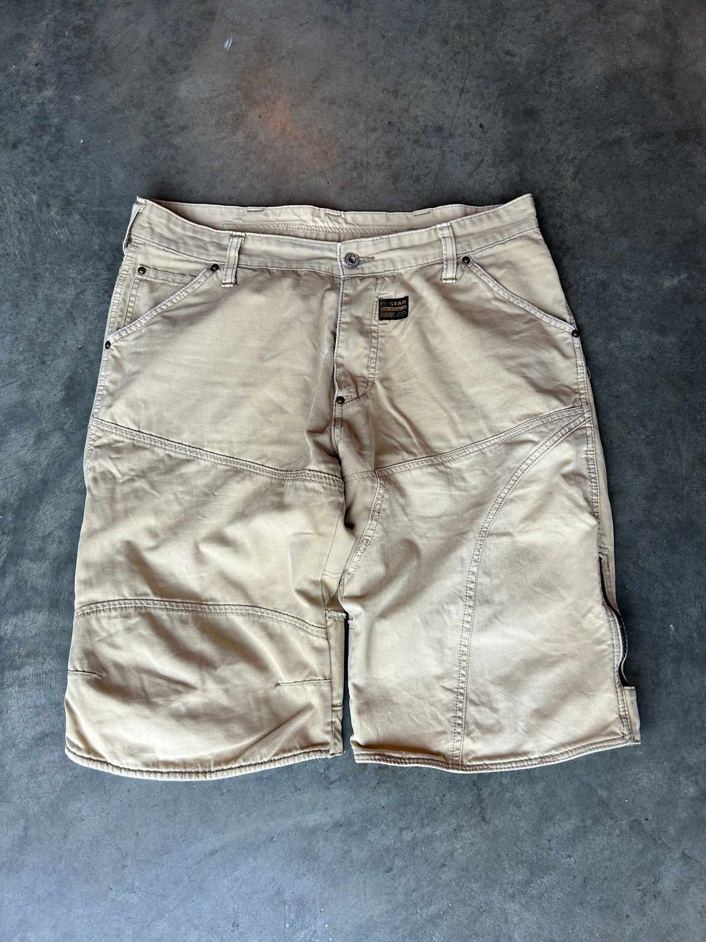 Y2K GStar Tan Cargo Shorts (36W)