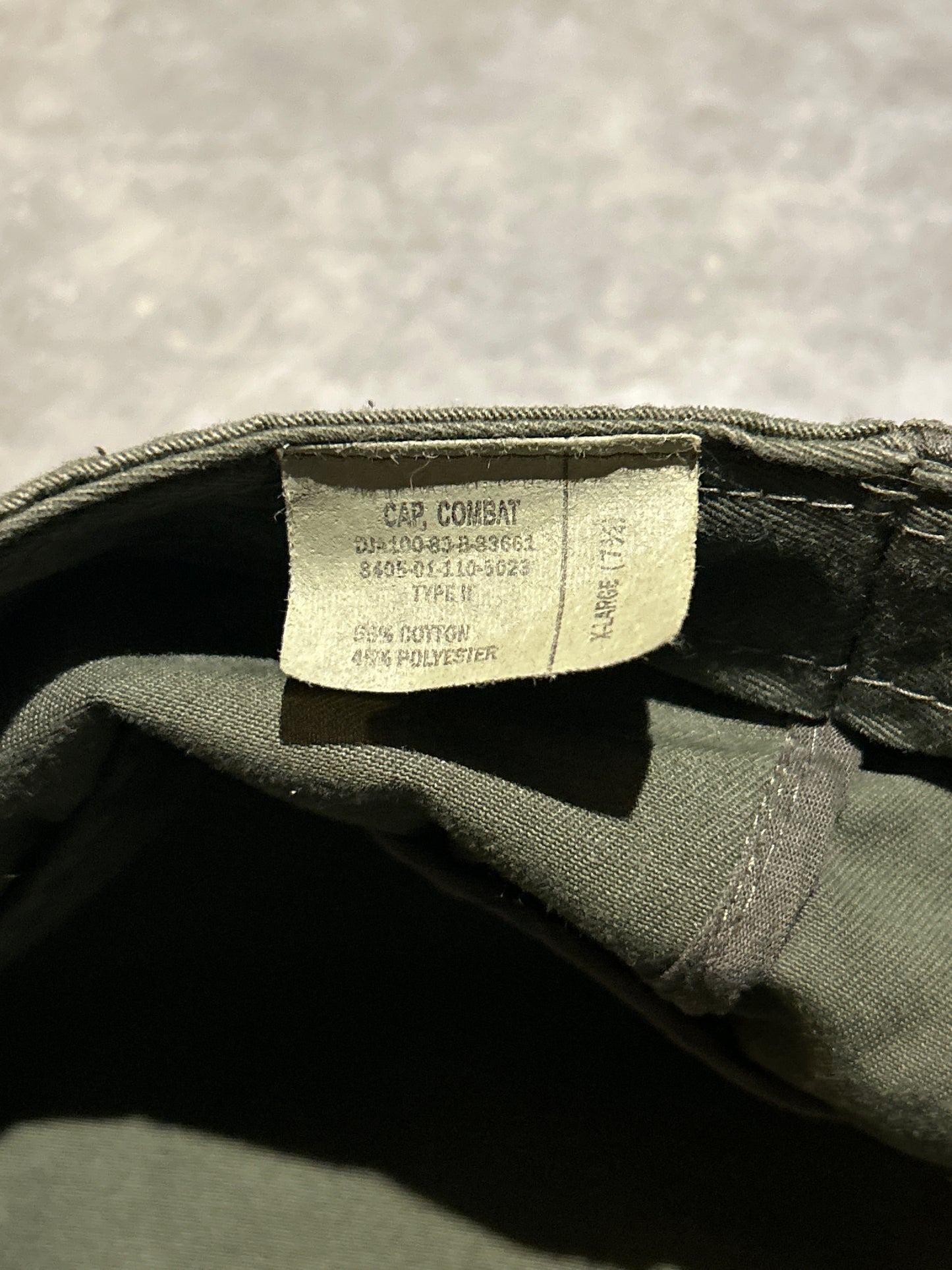 Y2K Olive Green Army Cadet Cap (XL)