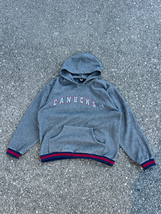 Vintage Canucks Fleece Ringer Hoodie (L)