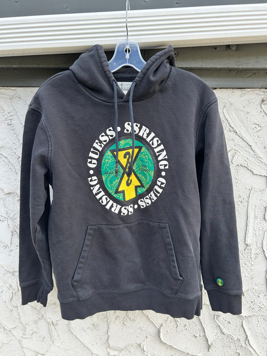 Y2K Guess Puff Print Hoodie (L)