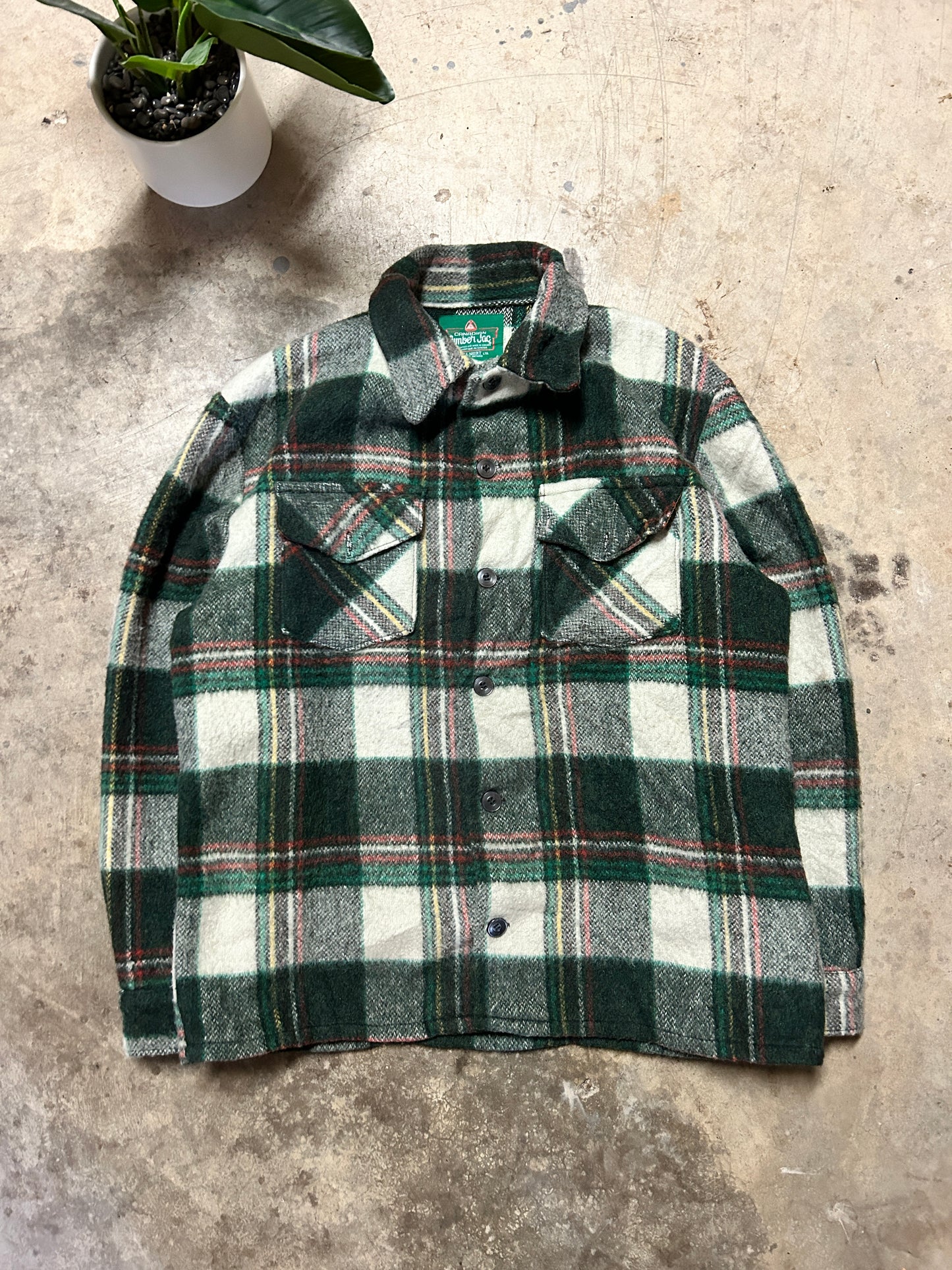 Vintage Canadian LumberJack Wool Button Up Jacket(L)