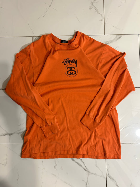 Orange Stussy LS Shirt (L)