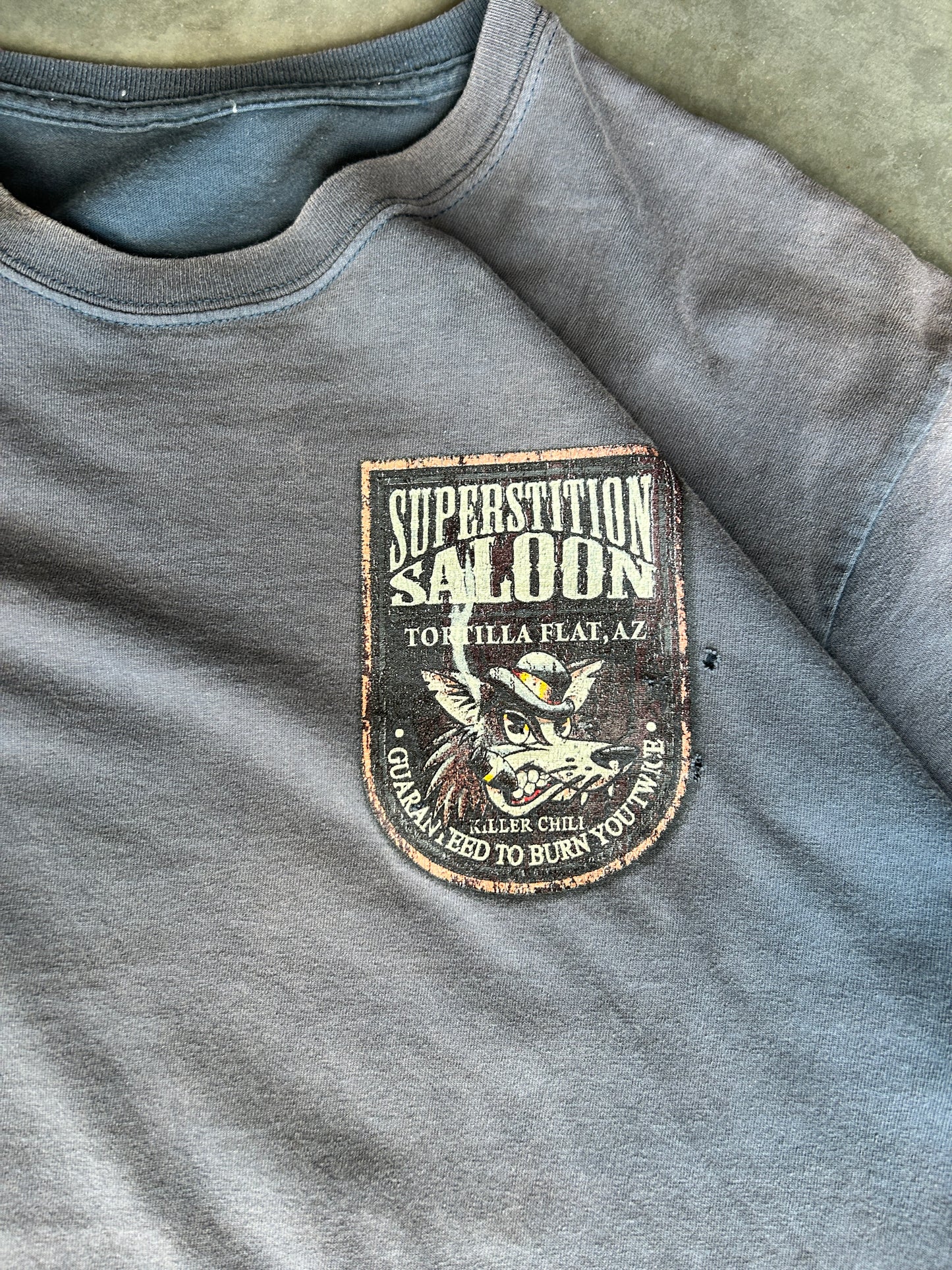 Crazy Faded Vintage Superstition Saloon Tee (XL)
