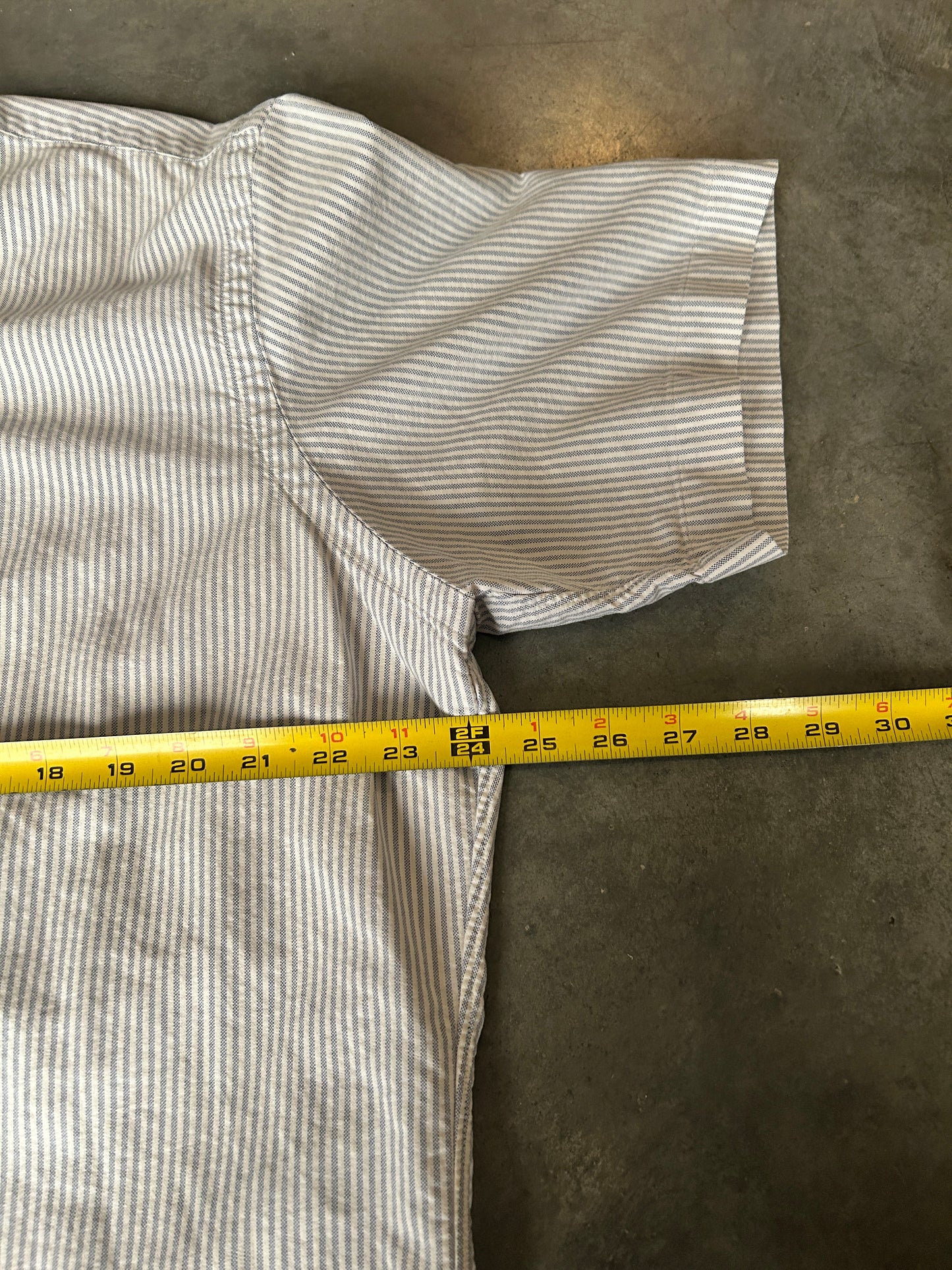 Vintage Cropped Polo Ralph Lauren Striped Button Up (L)