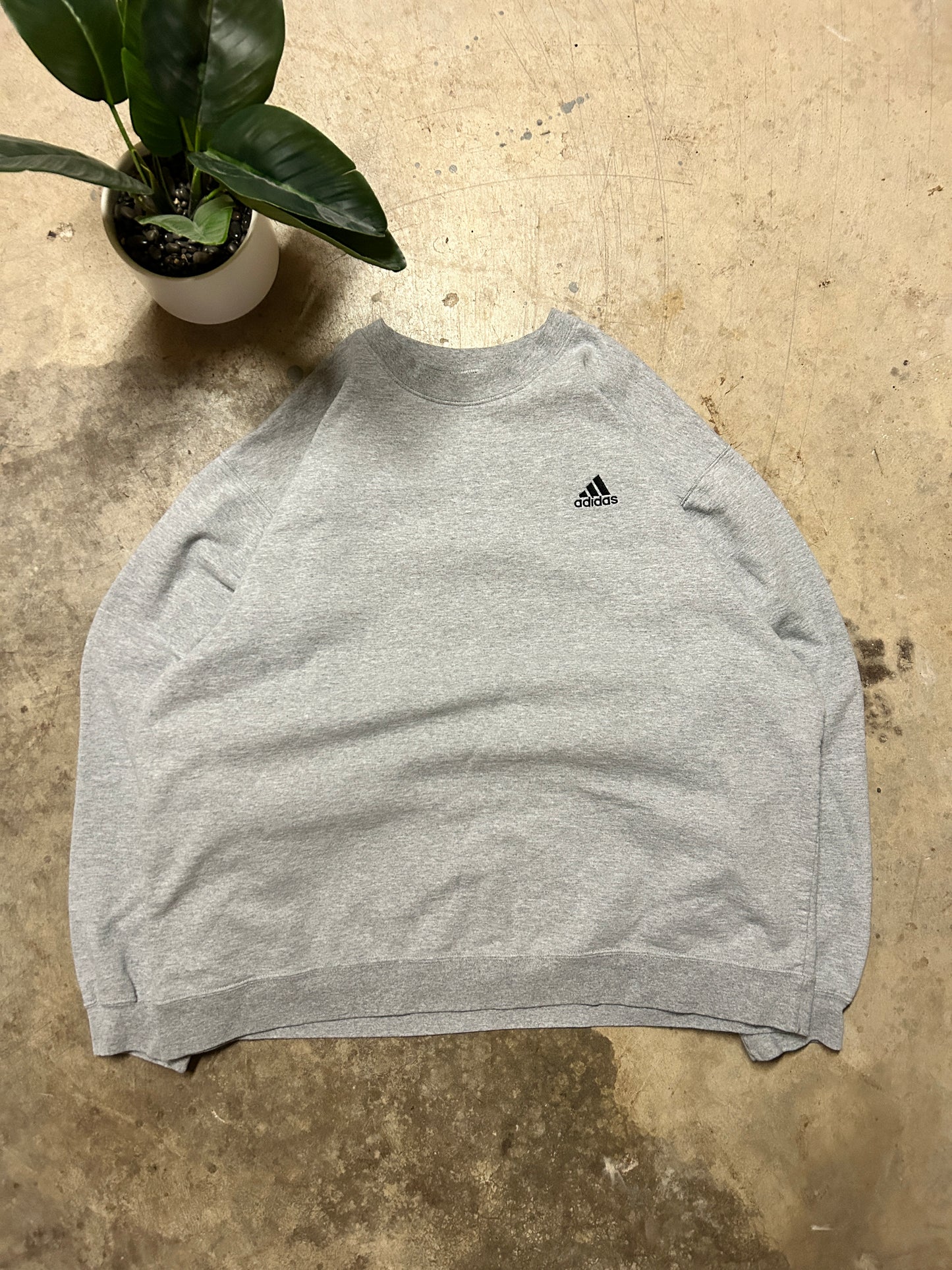 Vintage Adidas Grey Crewneck (fits XL)