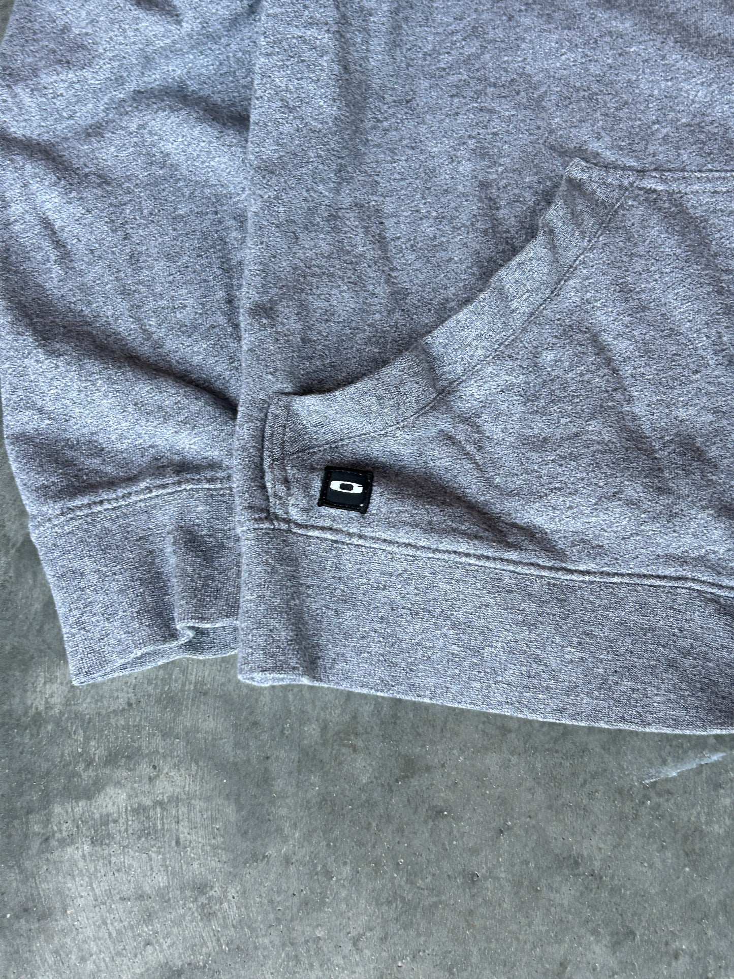 Y2K Oakley Software Heather Grey Zip Hoodie (S)
