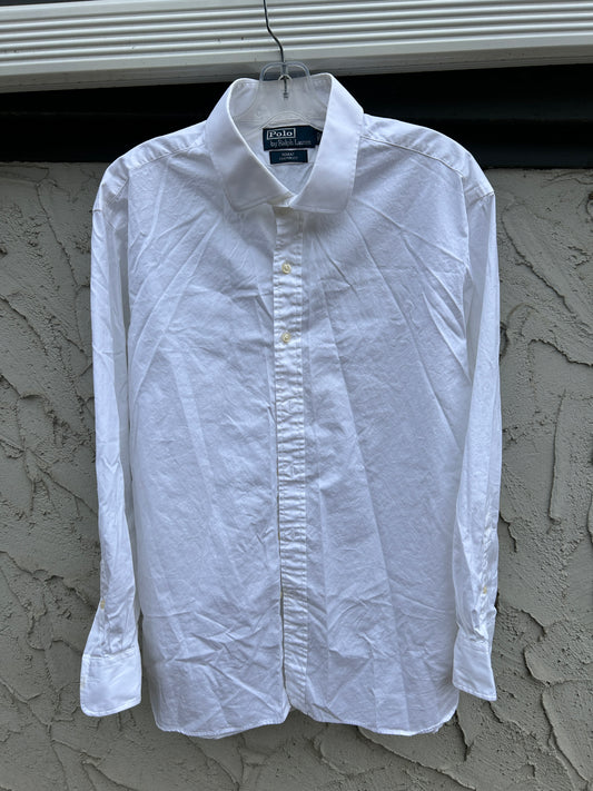 White Polo LS Dress Shirt (XL)